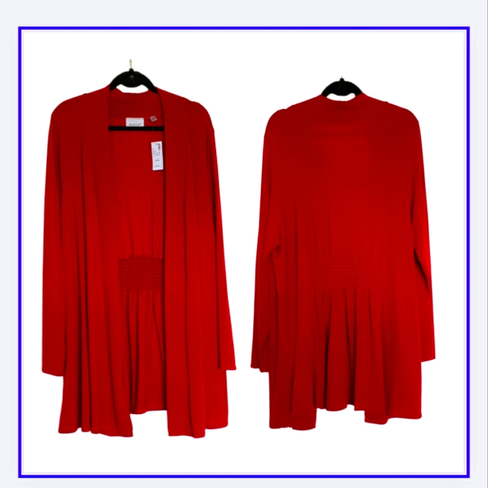 🔥NWT/AVENUE CARDIGAN/26-28W/DRK RED